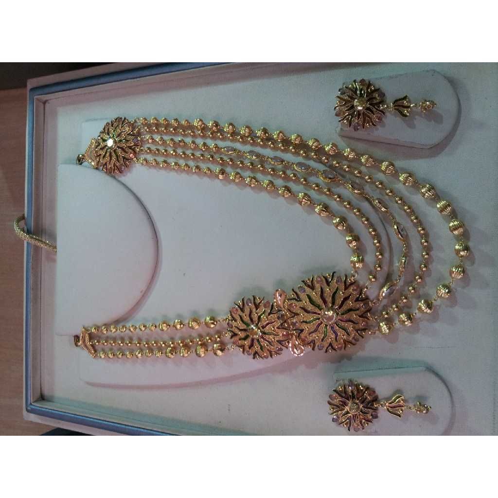 916 Gold 5 Layer Necklace Set