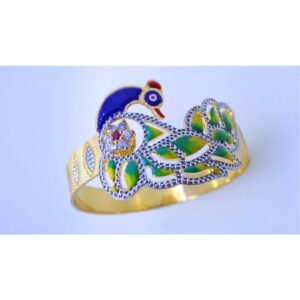 916 Gold Peacock Design CNC Casting Ladies Kada SB-B013