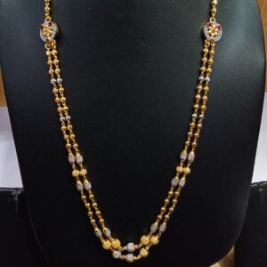 2 line Rhodium mala