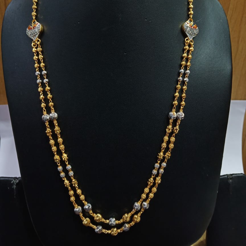 2 line rhodium mala