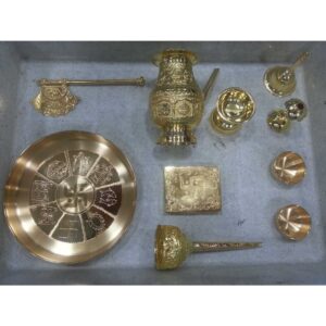 22kt gold pooja set