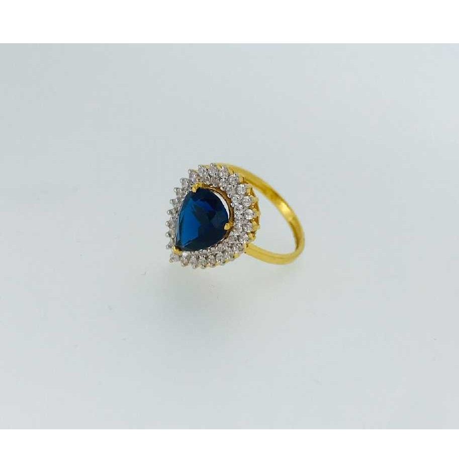 916 Gold Fancy American Diamond Ladies Ring - Image 3