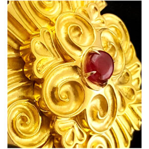 18k Wander France 3.40ct AGL Unheated Burma Ruby Enhancer Brooch Pin 70.3 Grams