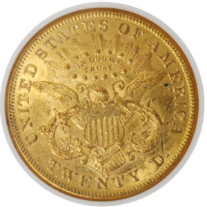1875 CC $20 Liberty Head Double Eagle Gold NGC AU58