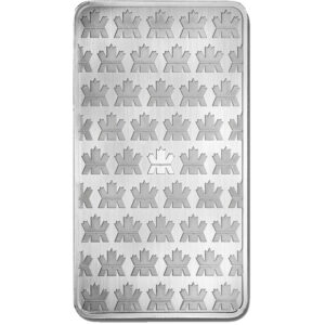 10 oz royal canadian mint (rcm) .9999 fine silver bar