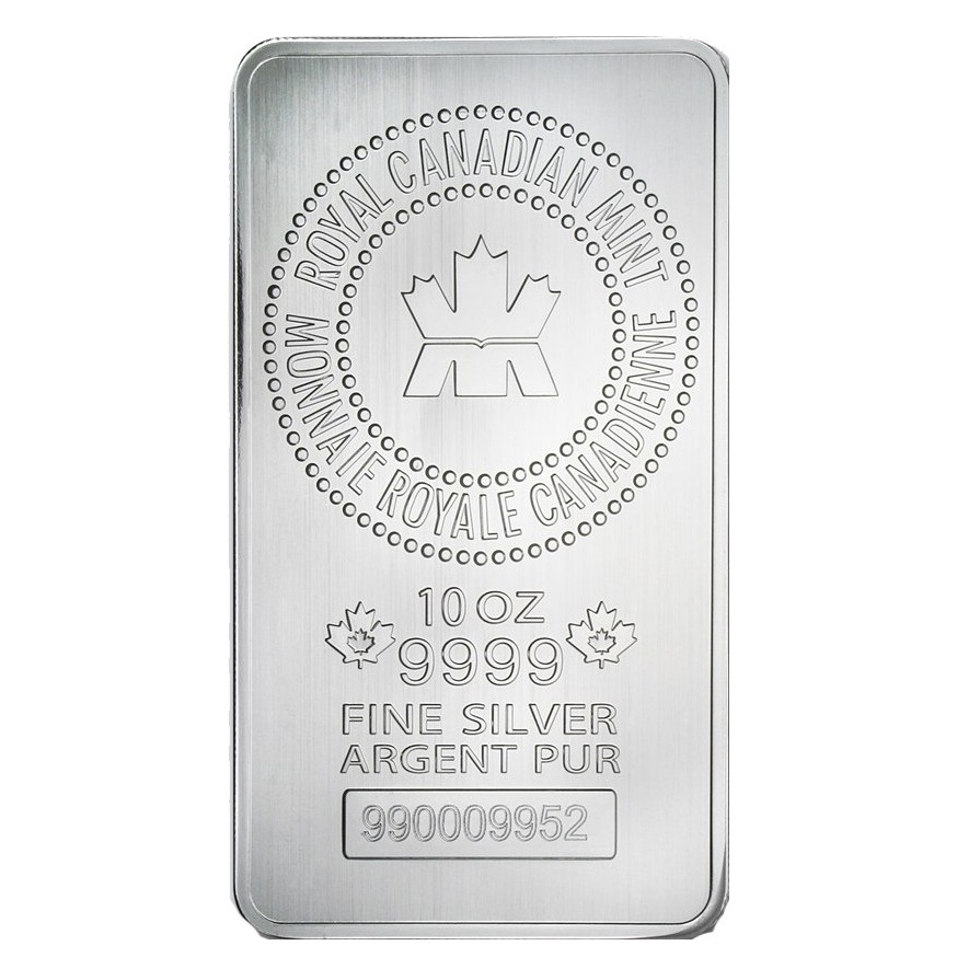 10 oz royal canadian mint (rcm) .9999 fine silver bar - Image 2
