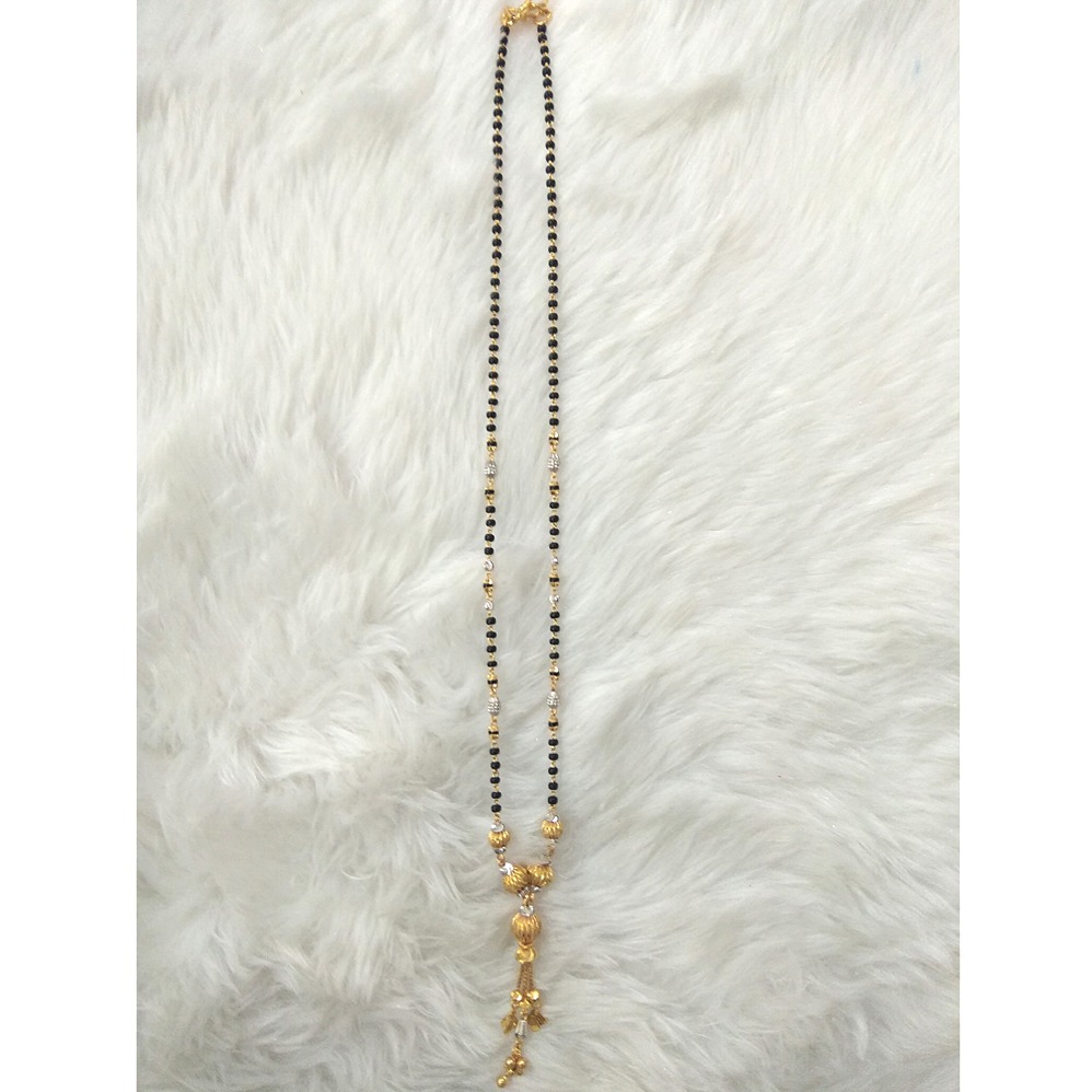 916 Gold Mani Moti Chain Mangalsutra SJ - M001 - Image 2