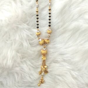 916 Gold Mani Moti Chain Mangalsutra SJ - M001