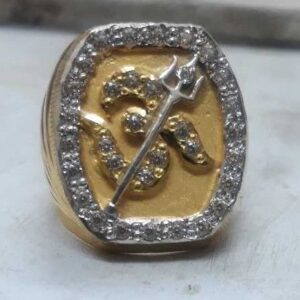 22K Gold Handmade Om Gents Ring