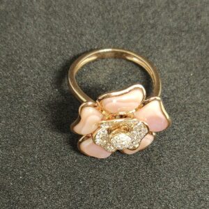 mother of peral flower ring