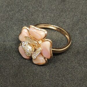 mother of peral flower ring