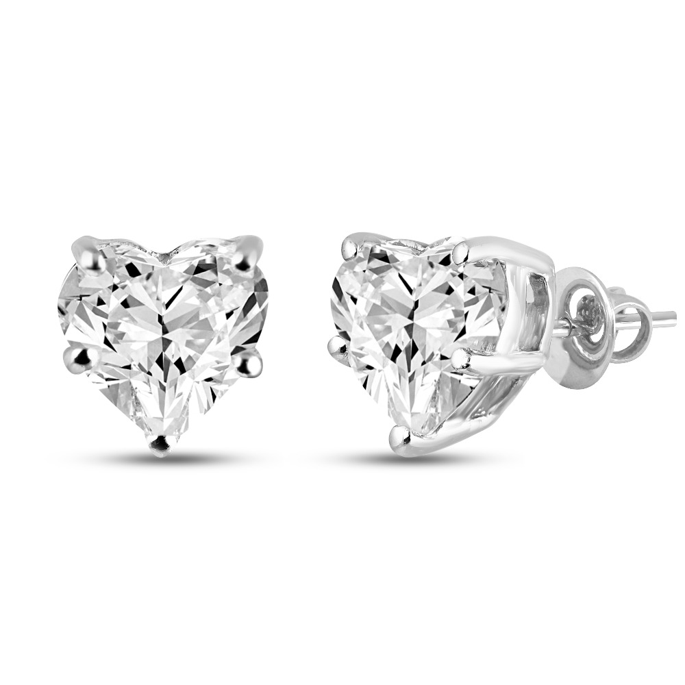 Forever Brilliant Heart 5.5mm Moissanite Earrings for women - Image 2