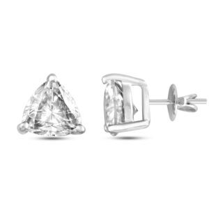 Forever Brilliant Trillion 7.0mm Moissanite Earrings for women