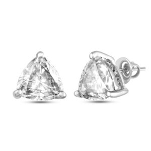 Forever Brilliant Trillion 7.0mm Moissanite Earrings for women