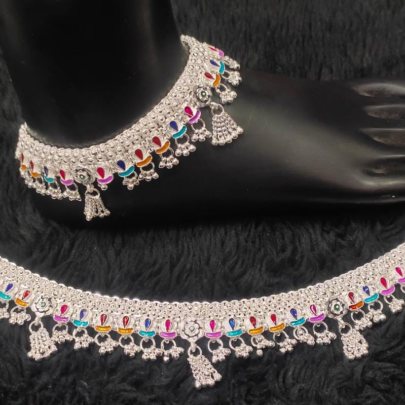 New Unique Design Pure Silver Wedding Heavy Payal