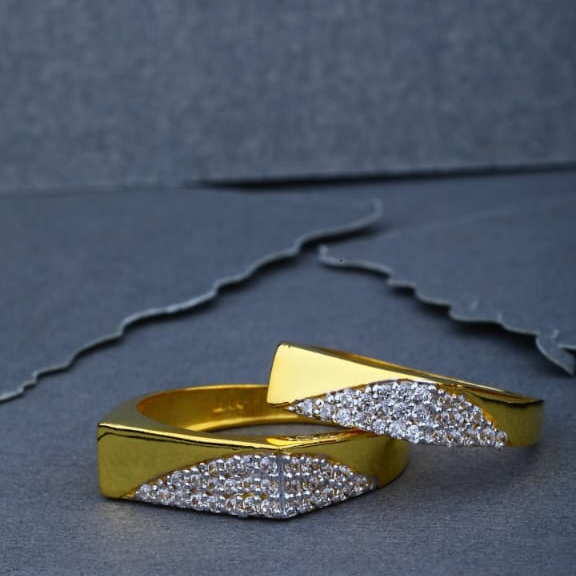 22ct 916 Hall Mark Gold New Design Couple Ring