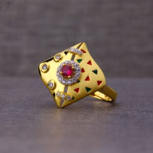 New & Dal police Design Gold Ladies Ring