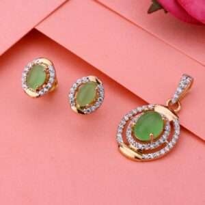 Party Wear Design Gold Ladies Pendant Set