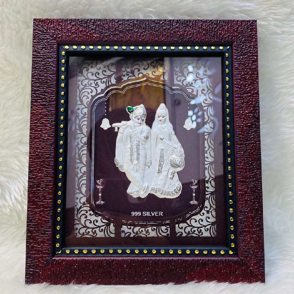 999 Silver Radha Krishna Frame