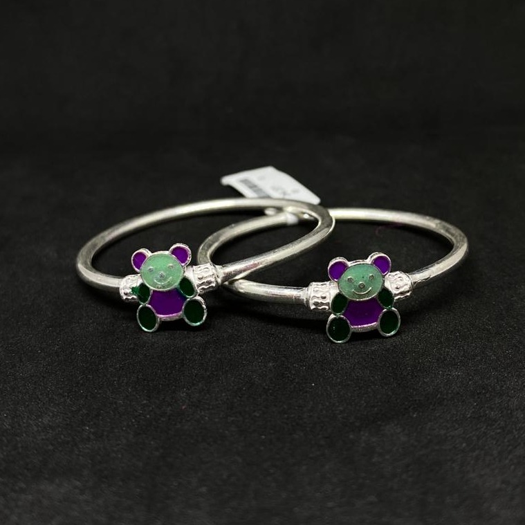 silver latest design baby kada