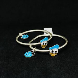 new latest silver baby cartoon design bangle