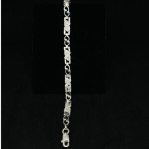 light weight fancy men's silver bracelet