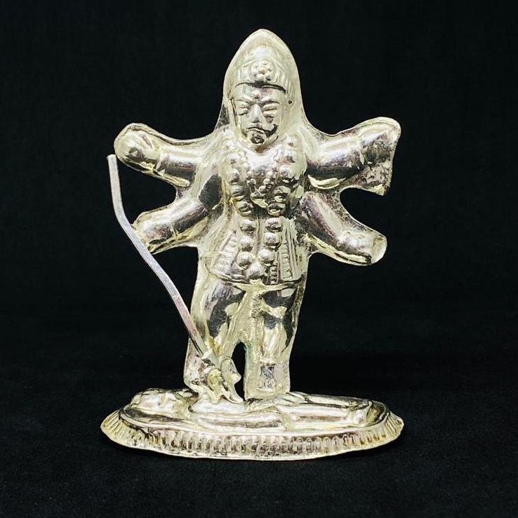 New antique pure silver design kali devi murti