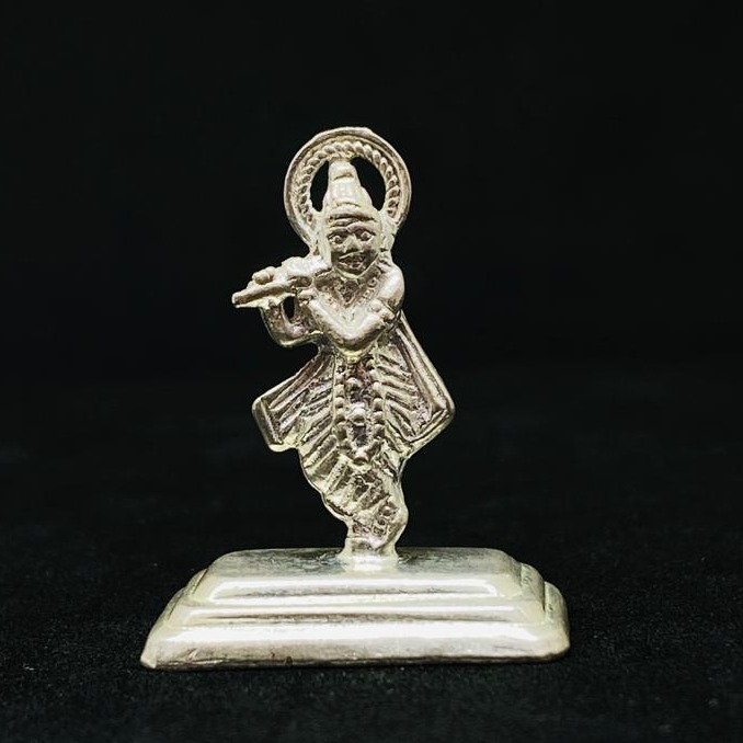 pure silver pooja murti krishna ji