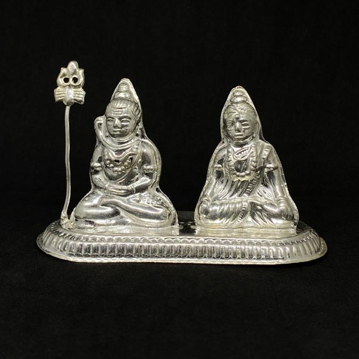 new design pure silver murti sankar ji & parvati ji