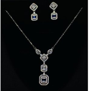 925 hallmark sterling silver necklace set