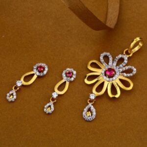 22 carat gold ladies pendants set RH-PS501