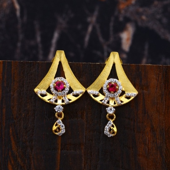 22 carat gold ladies earrings RH-LE508