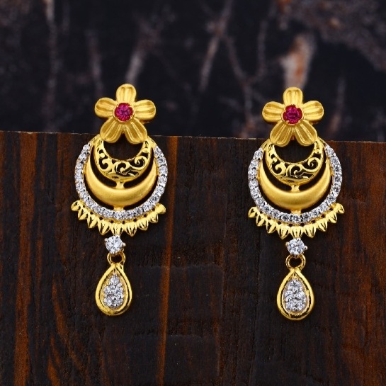22 carat gold ladies earrings RH-LE920