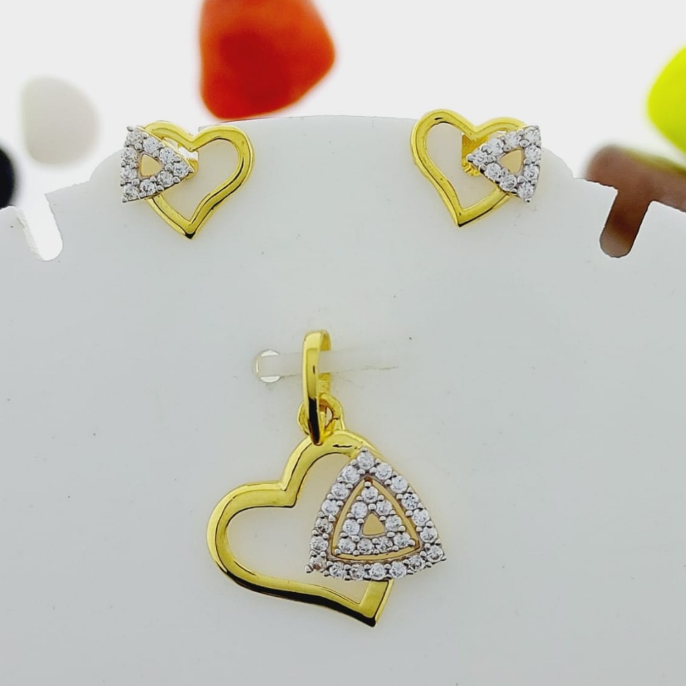22 carat gold ladies pendants set RH-PS856