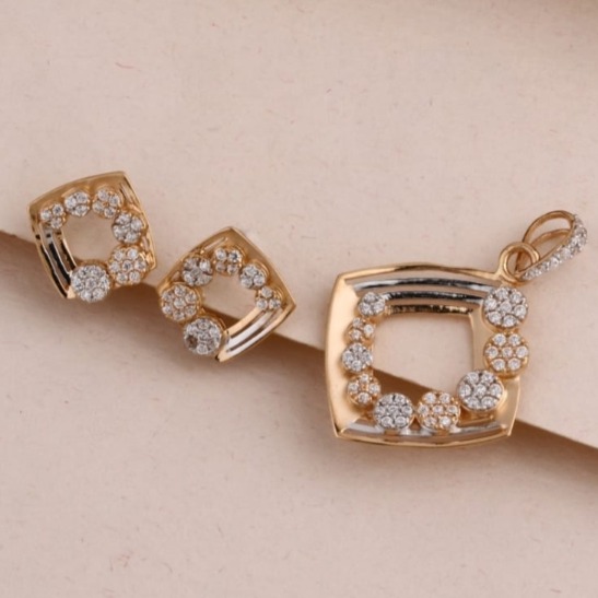 20 carat rose gold ladies pendants set RH-PS752