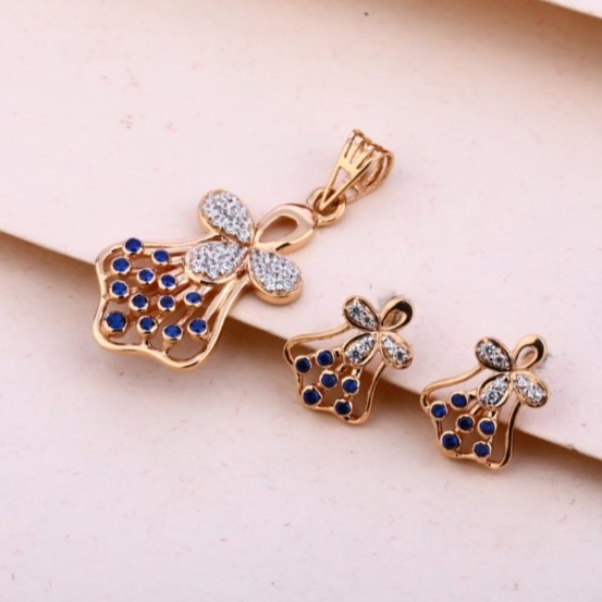 20 carat rose gold ladies pendants set RH-PS751