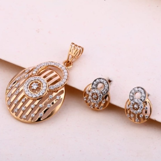 20 carat rose gold ladies pendants set RH-PS737
