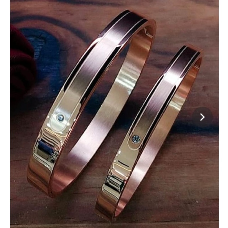 20 carat rose gold couple bracelet RH-CB402