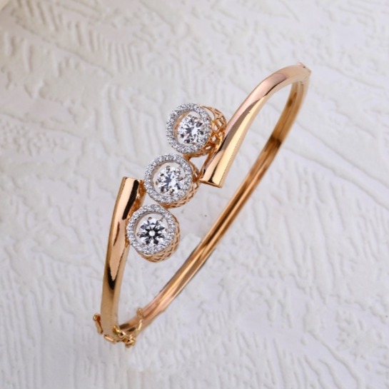 20 carat rose gold ladies kada bracelet RH-LB167