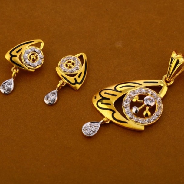 22 carat gold ladies pendants set RH-PS990