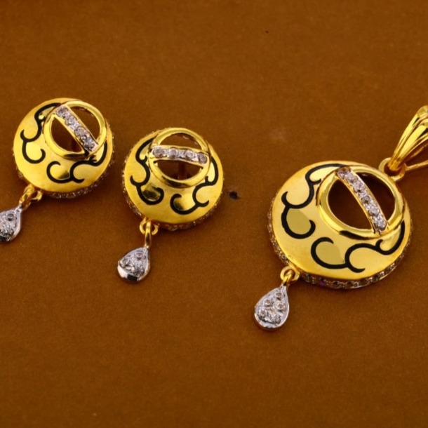 22 carat gold ladies pendants set RH-PS984
