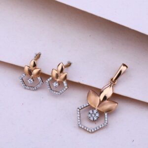 20 carat rose gold ladies pendants set RH-PS983