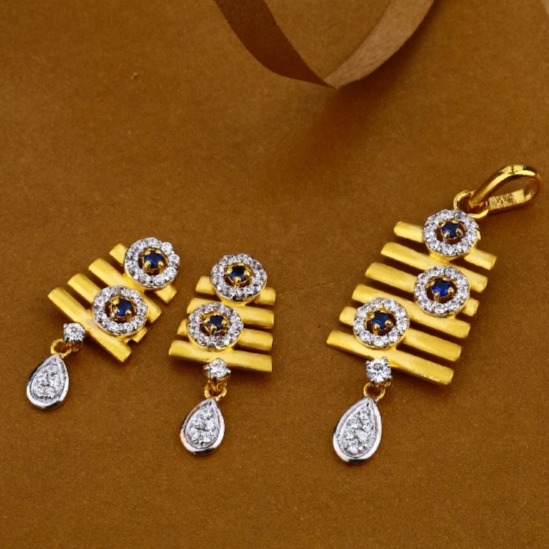 22 carat gold ladies pendants set RH-PS982
