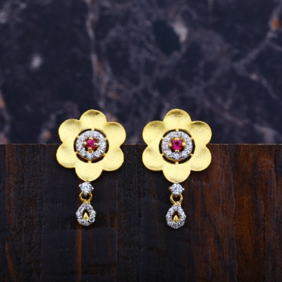 22 carat gold ladies earrings RH-LE916