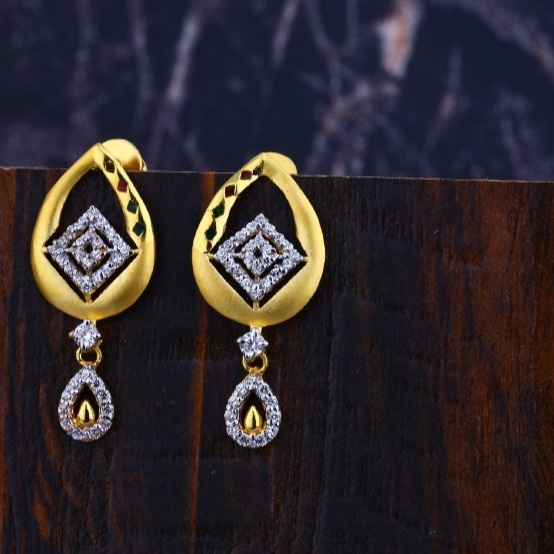 22 carat gold ladies earrings RH-LE504