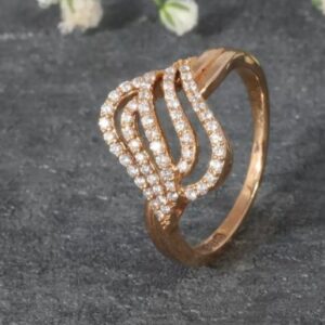 20 carat rose gold classic cZ ladies rings rh-lr937