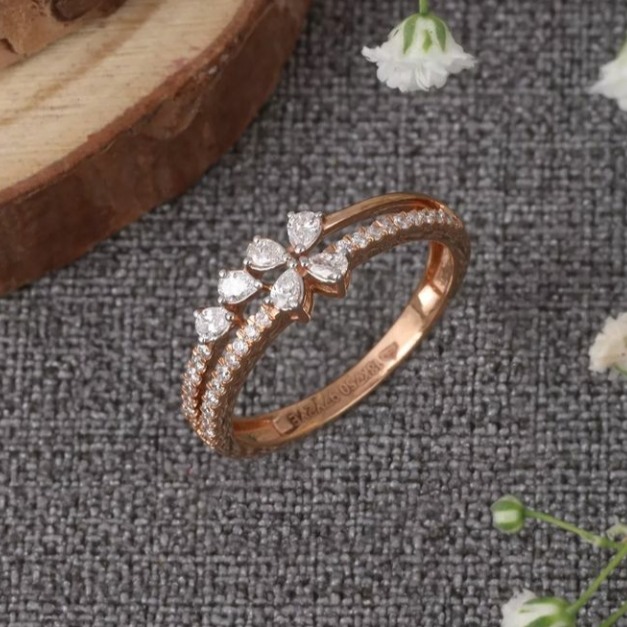 20 carat gold Contemporary ladies diamonds rings rh-lr931
