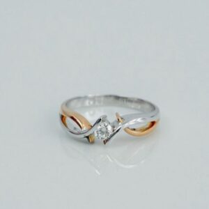 18 carat rose gold daily wear ladies rings rh-lr918
