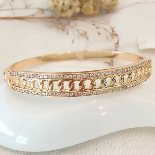 20k rose gold linked deisgn bracelet rh-lb909