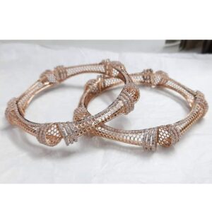 20 carat rose gold Cocktail Style ladies bangles rh-lb816